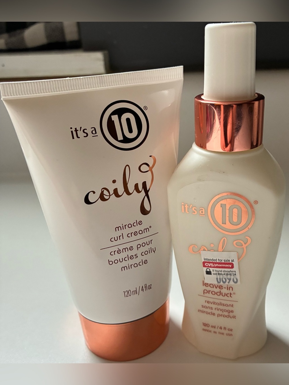 It's a 10 Coily Miracle Curl Cream & Leave-In Product Bundle 2 Pc Brand New